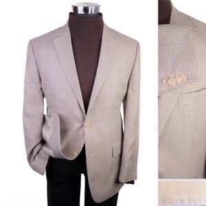Michael Kors Mens Blazer Sz 40R Sport Coat Jacket Poly Blnd 2-Button Houndstooth